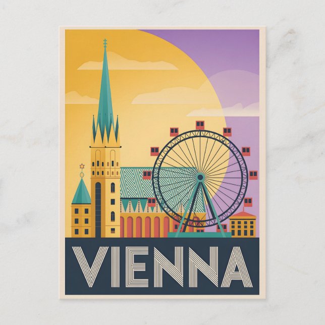 Wien Vintag Postkarte (Vorderseite)