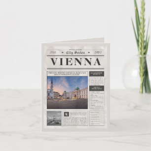 Wien Vintage Zeitung – City Series Reise Prin