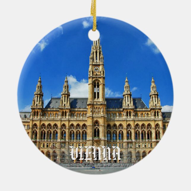 Wien-Weihnachtsverzierung Keramikornament (Hinten)