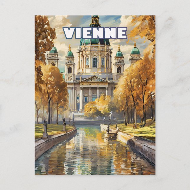 Wien, wo Kaffee eine Kunst, eine Leidenschaft ist Postkarte (Vorderseite)