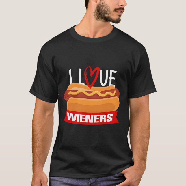 Wiener Bbq 4Th Of July Usa Patriotic T-Shirt (Vorderseite)