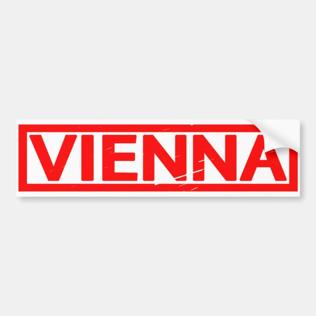 Wiener Briefmarke Autoaufkleber (Vorne)