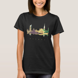 Wiener farbenfrohe Silhouette T-Shirt