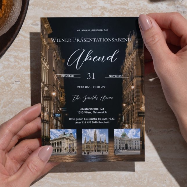 Wiener Gala & Präsentationsabend Einladung  (Set the Stage for an Unforgettable Evening in Vienna)