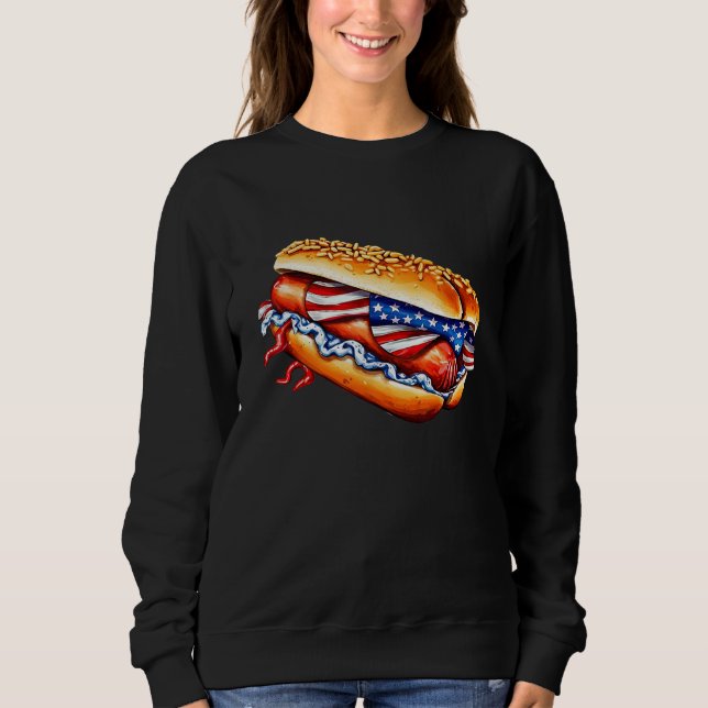 Wiener Hotdog Costume USA 4th of July Party Outfit Sweatshirt (Vorderseite)