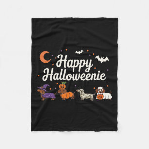 Wiener Hund Hexe Frohe Halloweenie Süße Halloween Fleecedecke