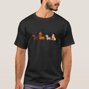 Wiener Hund Hexe Frohes Halloweenie Süßes Hallowee T-Shirt