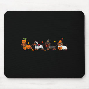 Wiener Hund Hexe Glückliches Halloween Süßes Hallo Mousepad