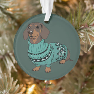 Wiener-Hund-Weihnachts-Hässlicher-Schwester-Dachsh Ornament