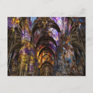 Wiener Kirche leuchtet Postkarte