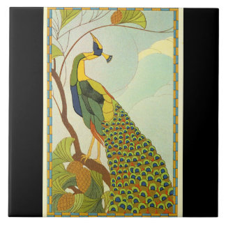 Wiener Kunst Nouveau Pfau Fliese