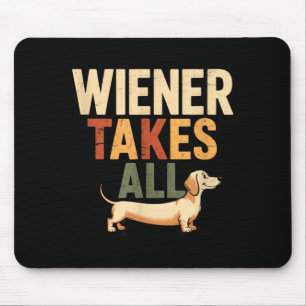 Wiener nimmt lustiges süßes Dachshund-Doxie-Liebha Mousepad