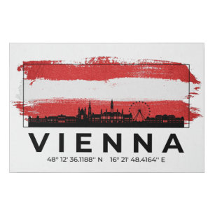 Wiener Stadtrundgangsmarke Künstlicher Leinwanddruck