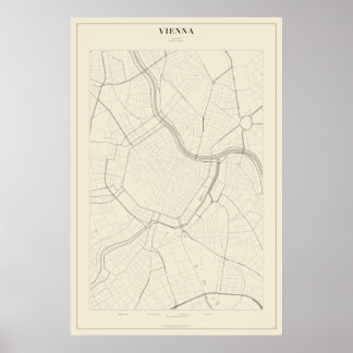 Wiener Straßenkarte Poster