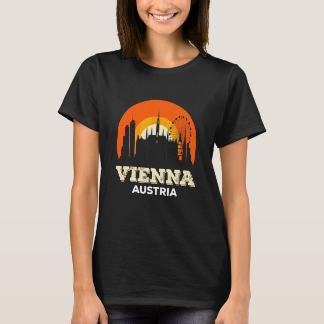 Wiener Sunset City Design T-Shirt (Vorderseite)