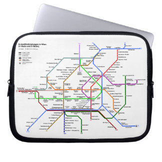 Wiener U-Bahn-Karte Elektronenbeutel Laptopschutzhülle