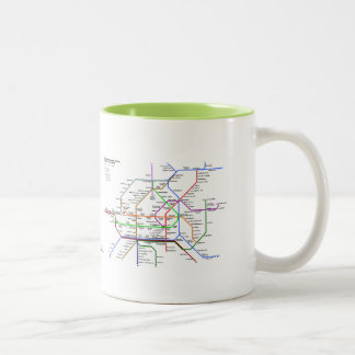 Wiener U-Bahn-Tasse Zweifarbige Tasse
