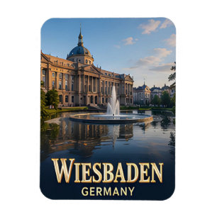 ✈️ Wiesbaden Deutschland Reise Geschenk 🏛️ Magnet