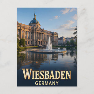 ✈️ Wiesbaden Deutschland Reise Geschenk 🏛️ Postkarte