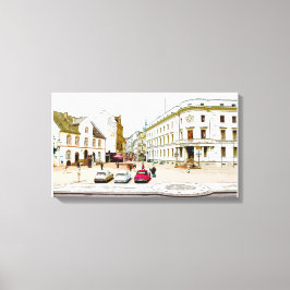 Wiesbaden, Marktplatz, Street view - Germany Leinwanddruck