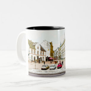 Wiesbaden, Marktplatz, Street view - Germany Zweifarbige Tasse