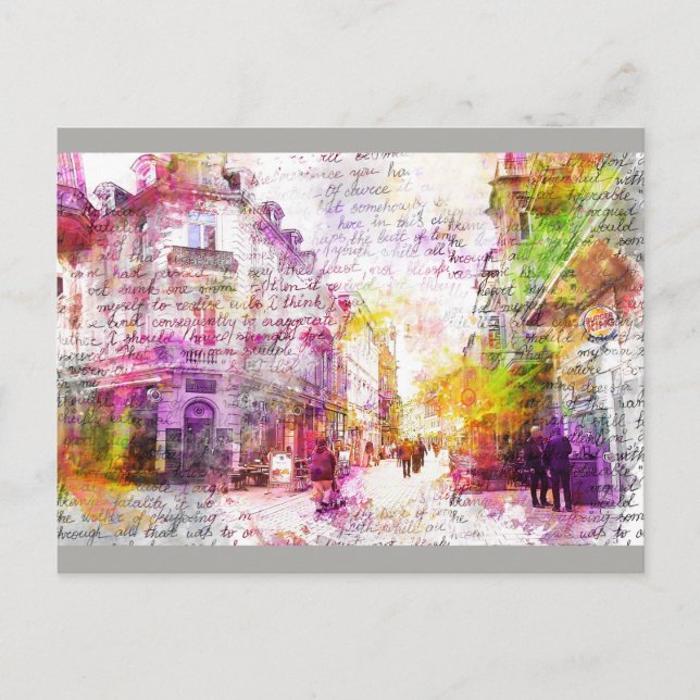 Wiesbaden. Moderne Textkunst Postkarte (Vorderseite)