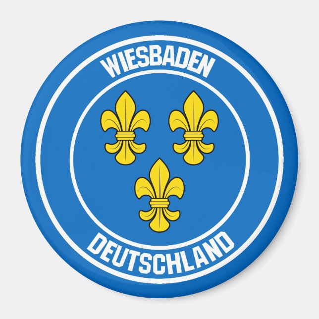 Wiesbaden RundEmblem Magnet (Vorne)