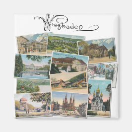 Wiesbaden: Vintage Postkarten Souvenir Magnet