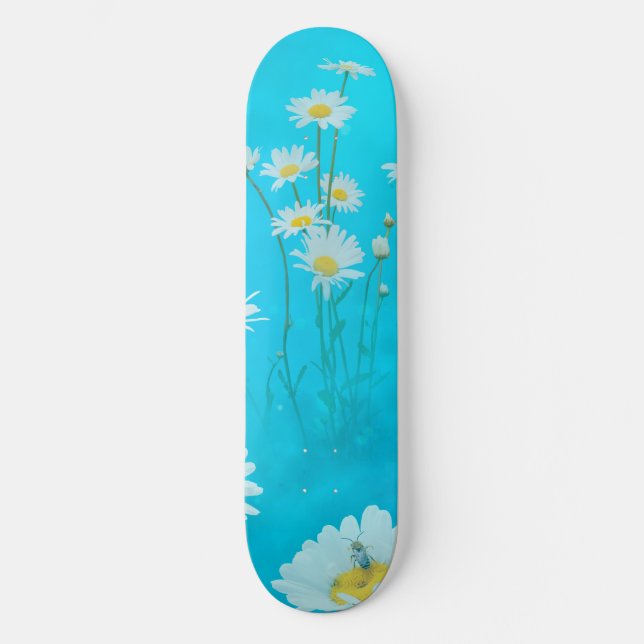 Wiese der Gänseblümchen Skateboard (Vorderseite)