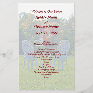 Wiese der Liebe - Flyer für Hochzeiten im Herbst
