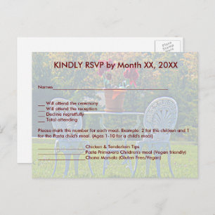 Wiese der Liebe Herbst Hochzeit RSVP Menü Postkart Einladungspostkarte