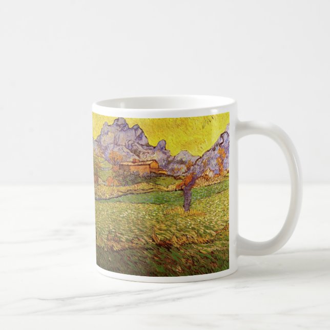 Wiese in den Bergen von Vincent van Gogh Kaffeetasse (Rechts)