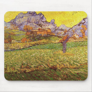 Wiese in den Bergen von Vincent van Gogh Mousepad