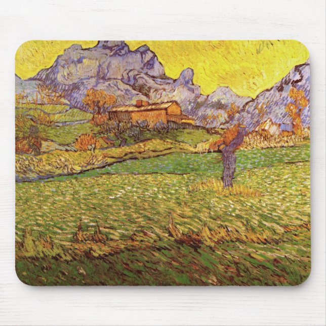 Wiese in den Bergen von Vincent van Gogh Mousepad (Vorne)