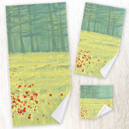 Wiese Landschaft Badhandtuch Set