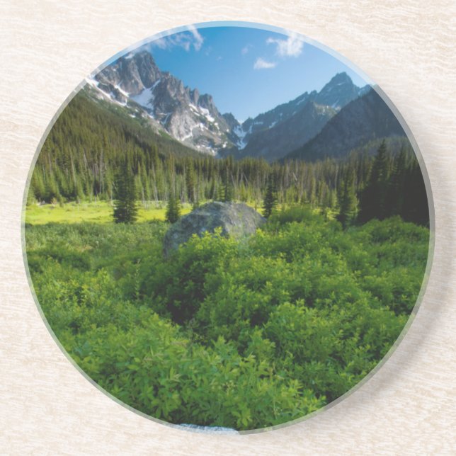 Wiese und Mt. Stuart Sandstein Untersetzer (Vorne)