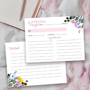 Wiesen-Blumen-Hochzeitsdusche-Rezeptkarte Postkarte