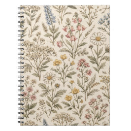 Wiesen Botanica – Vintage Wildblume Notizblock