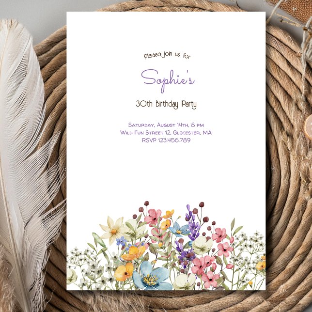 Wiesen farbenfrohe Blume Erwachsene Einladung zum  (Von Creator hochgeladen)