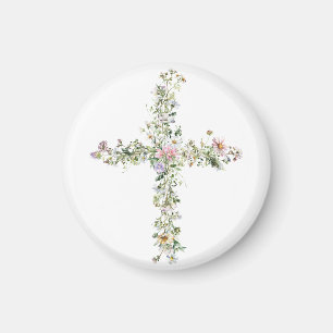 Wiesen-Wildblume durch religiöse Christliche Magnet