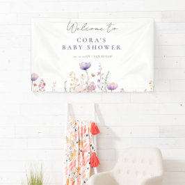 Wiesen-Wildblume-Kinderdusche Banner