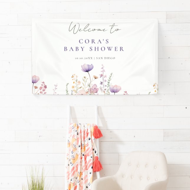 Wiesen-Wildblume-Kinderdusche Banner (Insitu)