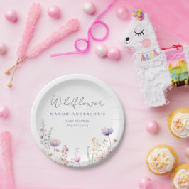 Wiesen-Wildblume-Kinderdusche Pappteller