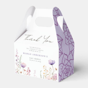 Wiesen-Wildblumenfeld-Baby-Shower-Wald Geschenkschachtel