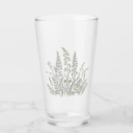 Wiesenblumen Botanische Linienkunst Glas