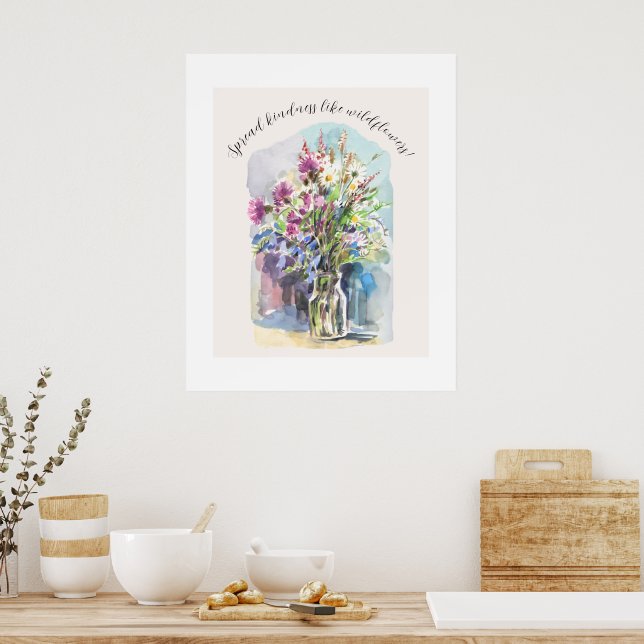 Wiesenblumen verbreiten Freundlichkeit  Poster (Küche)