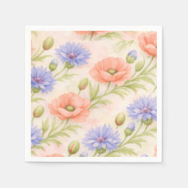 Wiesenblumen-Wasserfarben-Servietten Serviette
