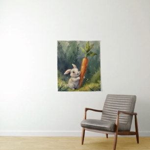 Wiesenhasenträume: Fantastischer Teppich Wandteppich