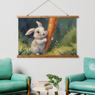 Wiesenhasenträume: Whimsicaler
Teppich Wandteppich Mit Holzrahmen