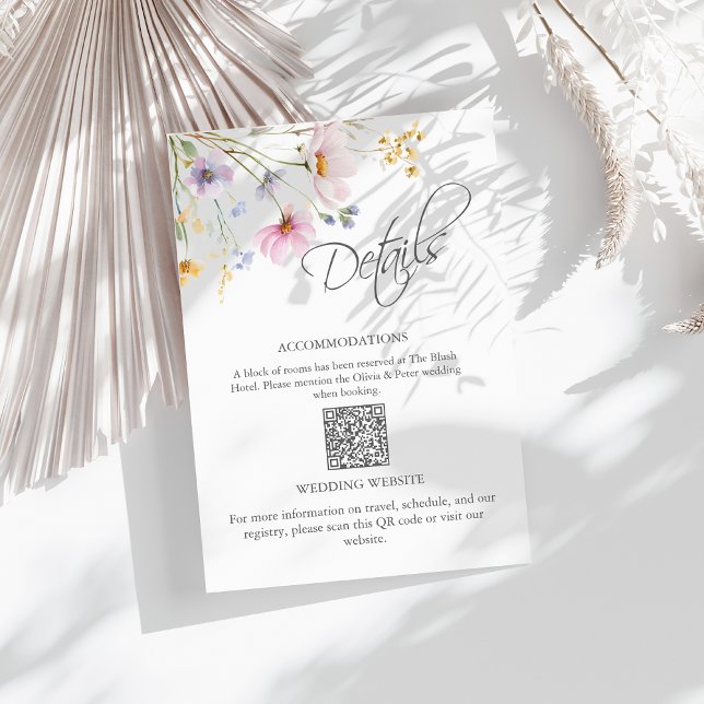 Wiesenhochzeit-Daten QR-Code-Karte Begleitkarte (Von Creator hochgeladen)